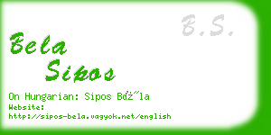 bela sipos business card